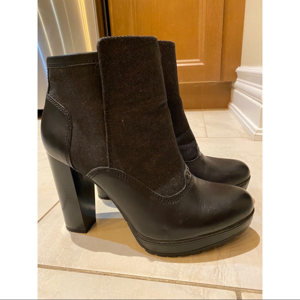 G-Star Raw Renegade Black Leather Booties